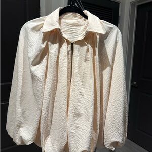 SHEIN Casual Cream Parachute Jacket